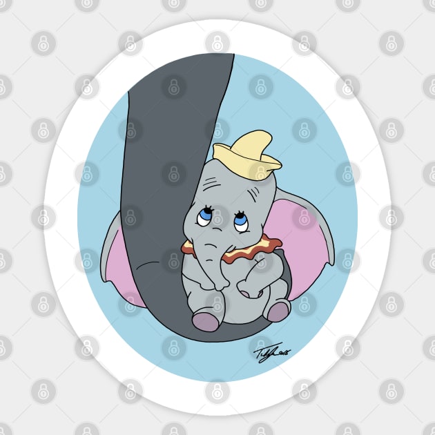 Dumbo Sticker by Tuckerjoneson13